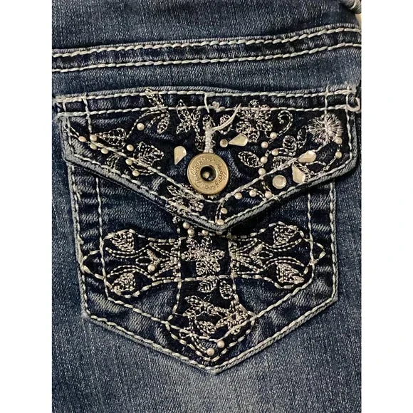 REVOLUTION BY REVOLT JEANS*Girls*8*Emblished Pockets - Picture 1 of 10